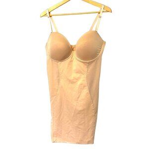 M&S Body Shaper Slip Size 38DD Underwire Nude Color Adjustable Straps NWOT